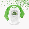  St. Patrick's Day luck of the irish adult unisex raglan shirt