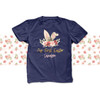 My First Easter floral bunny ears with gold foil accents girl bodysuit or Tshirt