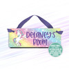 Unicorn personalized door room sign