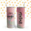 Bachelorette party bach bash personalized stainless steel 20oz skinny tumbler