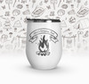 Camp vacation mom's camping fuel stainless steel wine tumbler 