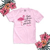 Teacher pink flamingo don't make me put my foot down personalized Tshirt