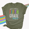 Fifth grade squad or any grade squad colorful letters team teacher DARK Tshirt