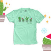 Christmas teacher santa hat cactus personalized Tshirt