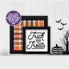 Halloween trick or treat and plaid layering frames for multi display canvas signs