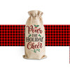 Christmas pour the holiday cheer wine bottle tote