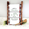 Brown & Co tree farm find the christmas spirit holiday tea towel