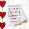 Valentine's Day cupid's cookie co. cotton tea towel