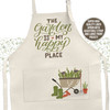 The garden is my happy place gardening poly linen apron