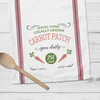 Easter carrot patch locally grown personalized cotton tea towel