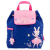 Ballet Bunny QUILTED backpack by Stephen Joseph with personalized embroidery option