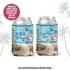 Wedding guest favors watercolor beach destination can coolers