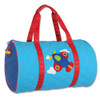 Airplane blue QUILTED duffle by Stephen Joseph with personalized embroidery option