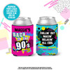 Bachelorette party bach to the 90's personalized slim or regular size can coolie
