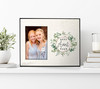 Best mom ever greenery wreath photo frame