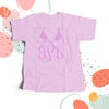 Easter girl monogram bunny ears personalized Tshirt or bodysuit