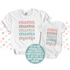 Mama and mini retro font matching shirt and bodysuit set for Mother's Day or anytime