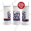 Last swing before the ring bachelorette party personalized stainless steel skinny tumbler