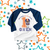 All-star football birthday boy first birthday or any age raglan shirt