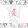 First birthday or any age gold glitter crown bodysuit or Tshirt