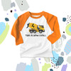 Birthday this is how I roll cement mixer personalized raglan shirt