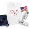 Patriotic party in the usa 4th of July bella 8803 muscle tank top