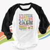 Kindergarten crew or any grade crew colorful retro wavy team teachers raglan shirt