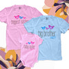 Matching sibling original birdie pecking order brother or sister three shirt set