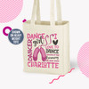 Love to dance collage personalized tote bag