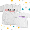 Big sister little sister simple text personalized sibling Tshirt set