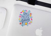 The present is female flowers vinyl sticker