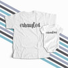 Funny exhausted exhausting matching mom and baby t-shirt or bodysuit gift set