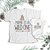 Mama and baby wild one matching t-shirt or bodysuit gift set