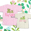 Big sister little sister frogs personalized sibling Tshirt set