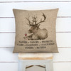 Christmas reindeer names wine list pillowcase pillow