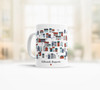 Personalized hometown village holiday white or red handle mug