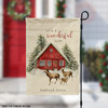 Christmas it's a wonderful life snowy farmhouse deer garden flag