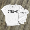 Funny ctrl c and ctrl v copy paste matching mom or dad and kiddo t-shirt or bodysuit custom gift set 