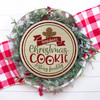 Christmas cookie testing facility personalized round plaque sign with bow option