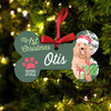 Doodle dog personalized dog bone Christmas ornament