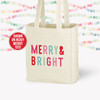 Christmas holiday merry & bright tote bag