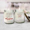 All you need is love and a dog soy blend wax candle gift