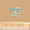 Birth announcement canvas print giraffe custom birth announcement poster