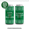 Christmas let's get blitzen ugly sweater holiday party personalized slim or regular size can coolie