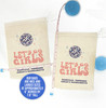 Bachelorette party nashville let's go girls retro disco hangover recovery bag with content option