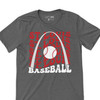 St. Louis baseball saint louis arch retro wavy text unisex DARK Tshirt