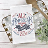 All American July 4th patriotic tea towel