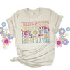 Twelve is a vibe birthday smiling daisy wavy font Tshirt