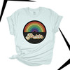 Pride retro groovy rainbow record unisex Tshirt