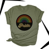 Pride retro groovy rainbow record unisex Tshirt